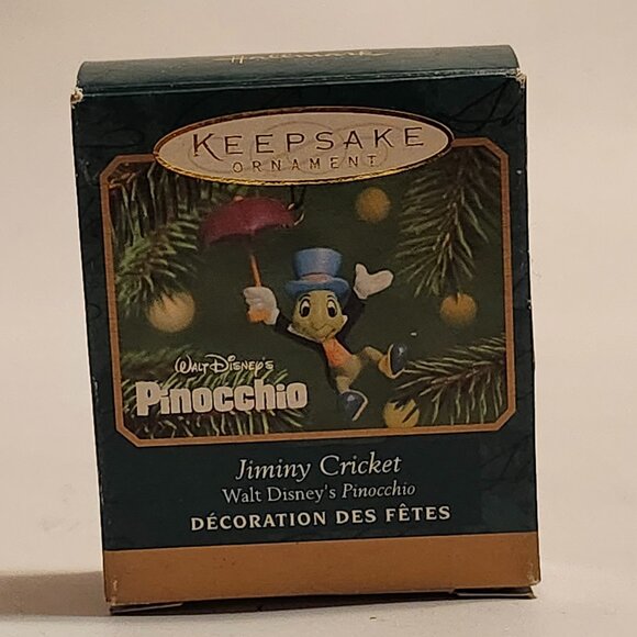 2001 Hallmark Miniatures Disney's Pinocchio Jiminy Cricket Christmas Tree - Picture 2 of 7
